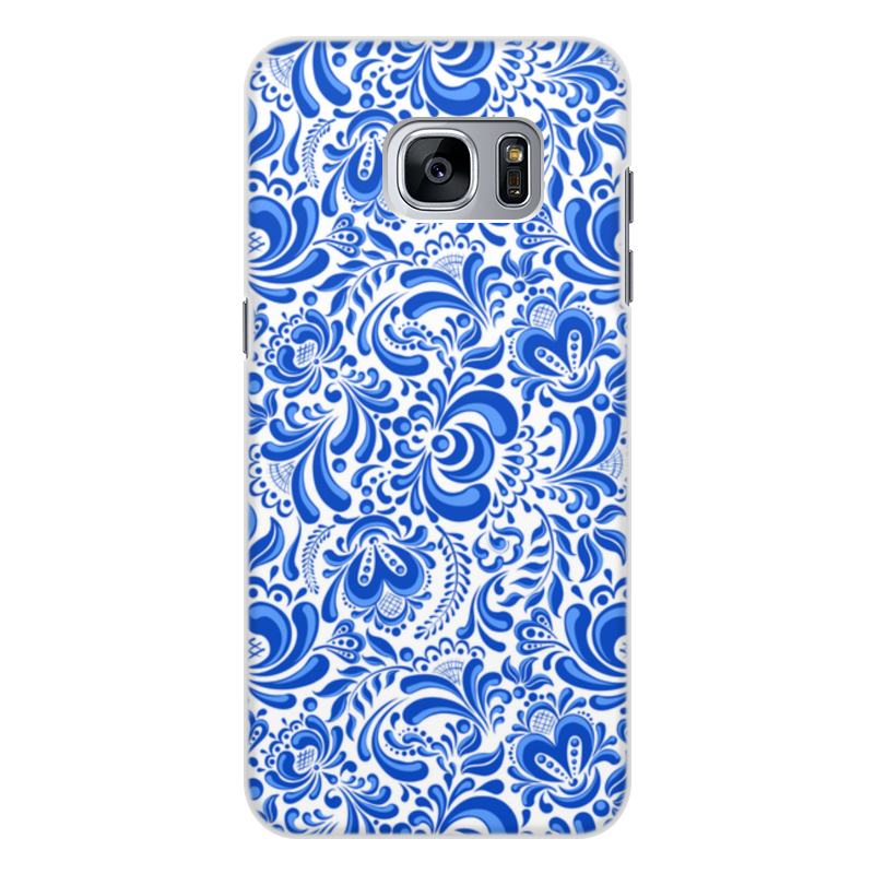 Printio Чехол для Samsung Galaxy S7, объёмная печать Гжель printio чехол для samsung galaxy s7 объёмная печать без ума от цветов