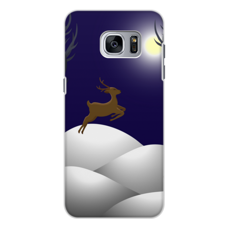 Printio Чехол для Samsung Galaxy S7, объёмная печать Олени в лесу