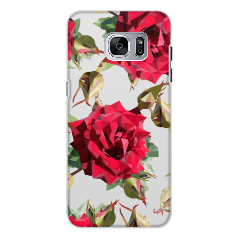 Printio Чехол для Samsung Galaxy S7, объёмная печать Rose low poly vector жидкий чехол с блестками девушка в купальнике нарисованная на samsung galaxy a8 самсунг галакси а8 плюс 2018