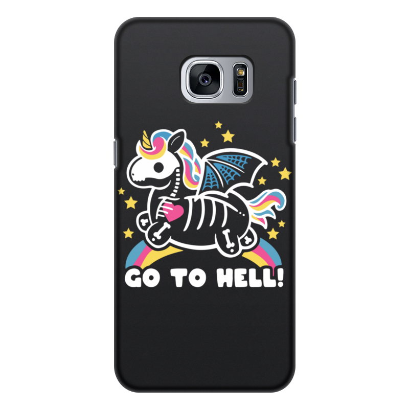 Printio Чехол для Samsung Galaxy S7, объёмная печать Go to hell unicorn printio чехол для iphone 5 5s объёмная печать go to hell unicorn