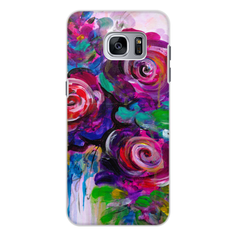 Printio Чехол для Samsung Galaxy S7, объёмная печать Цветочная провокация жидкий чехол с блестками цветочная фантазия 2 на samsung galaxy a11 самсунг галакси а11