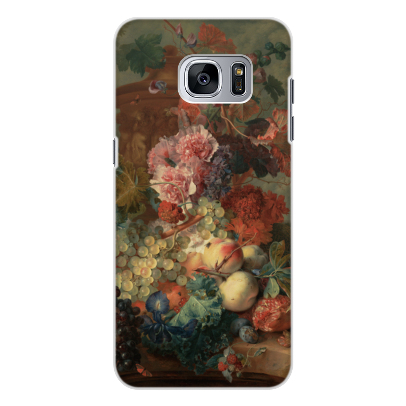 Printio Чехол для Samsung Galaxy S7, объёмная печать Цветы (ян ван хёйсум) printio чехол для samsung galaxy s6 edge объёмная печать ваза с цветами ян ван хёйсум