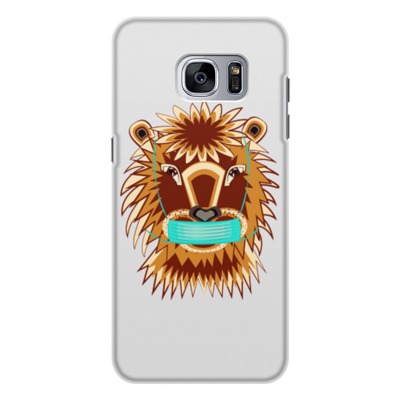 Printio Чехол для Samsung Galaxy S7, объёмная печать Лев в маске printio чехол для samsung galaxy s7 объёмная печать кот лев подарок для льва