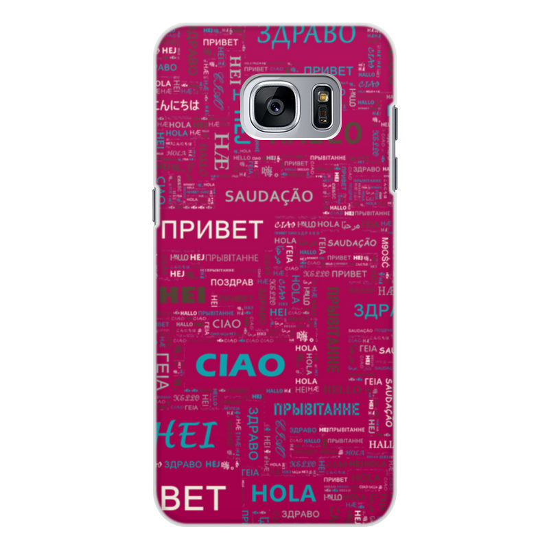 Printio Чехол для Samsung Galaxy S7, объёмная печать Привет