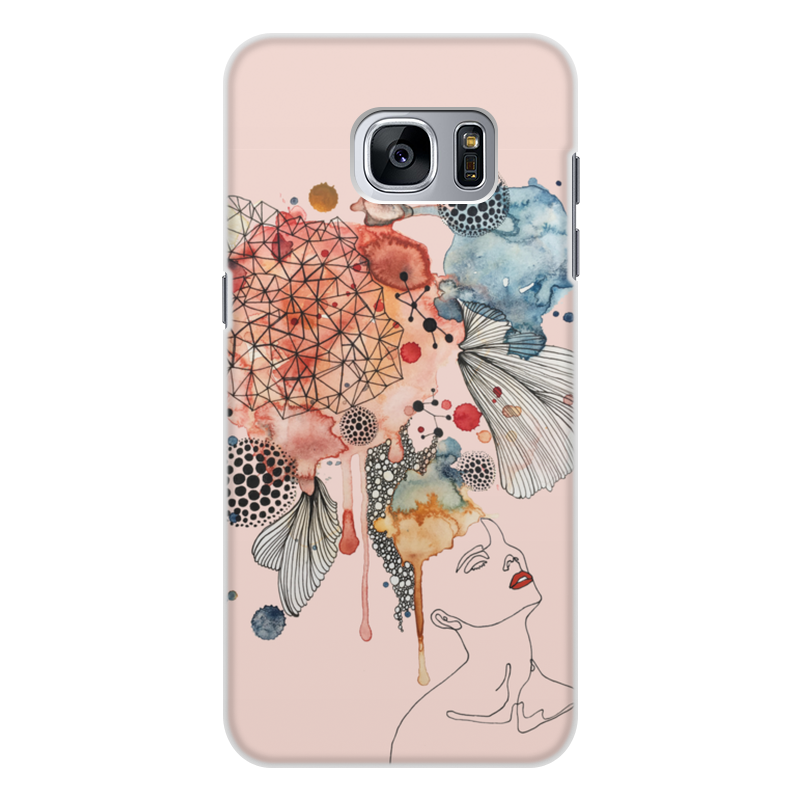 Printio Чехол для Samsung Galaxy S7, объёмная печать Абстрактная акварель printio чехол для samsung galaxy s7 объёмная печать кит и краски