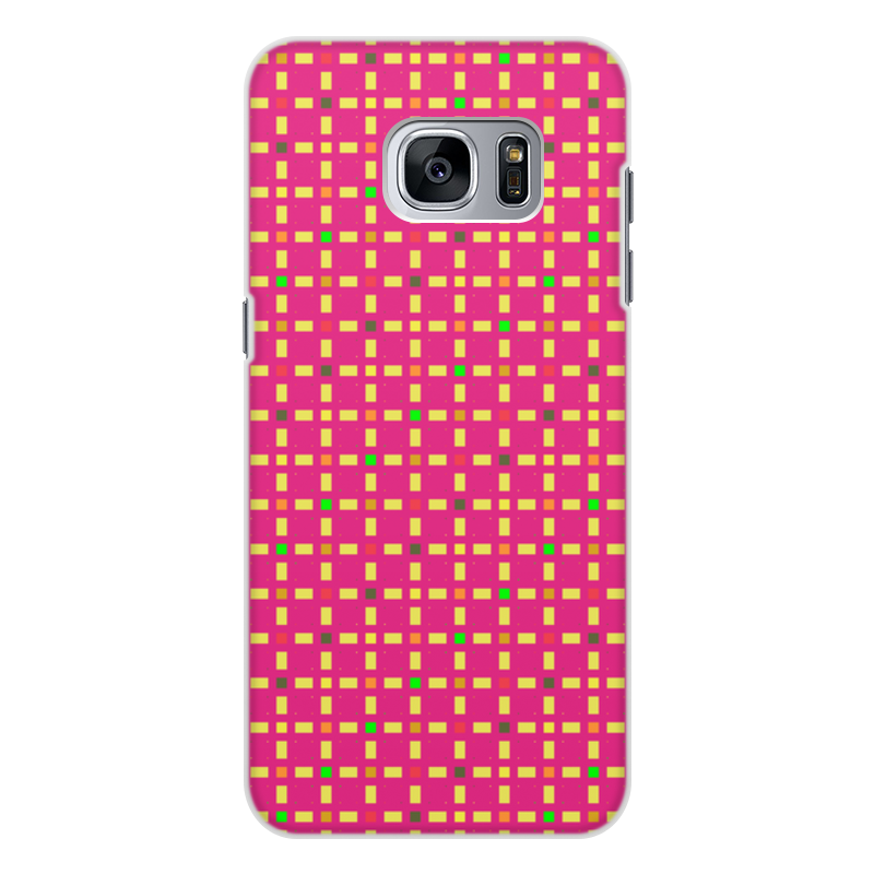Printio Чехол для Samsung Galaxy S7, объёмная печать Розовый узор чехол mypads геометрический олень для samsung galaxy xcover pro 2 задняя панель накладка бампер