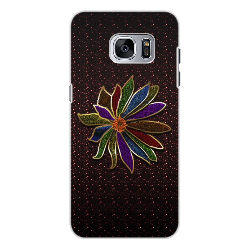 Printio Чехол для Samsung Galaxy S7, объёмная печать Разноцветный цветок