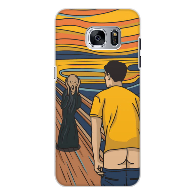 Printio Чехол для Samsung Galaxy S7, объёмная печать Мунк крик пародия