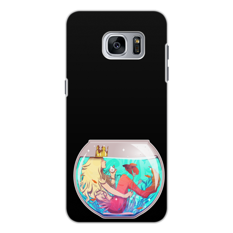 Printio Чехол для Samsung Galaxy S7, объёмная печать Русалка в аквариуме