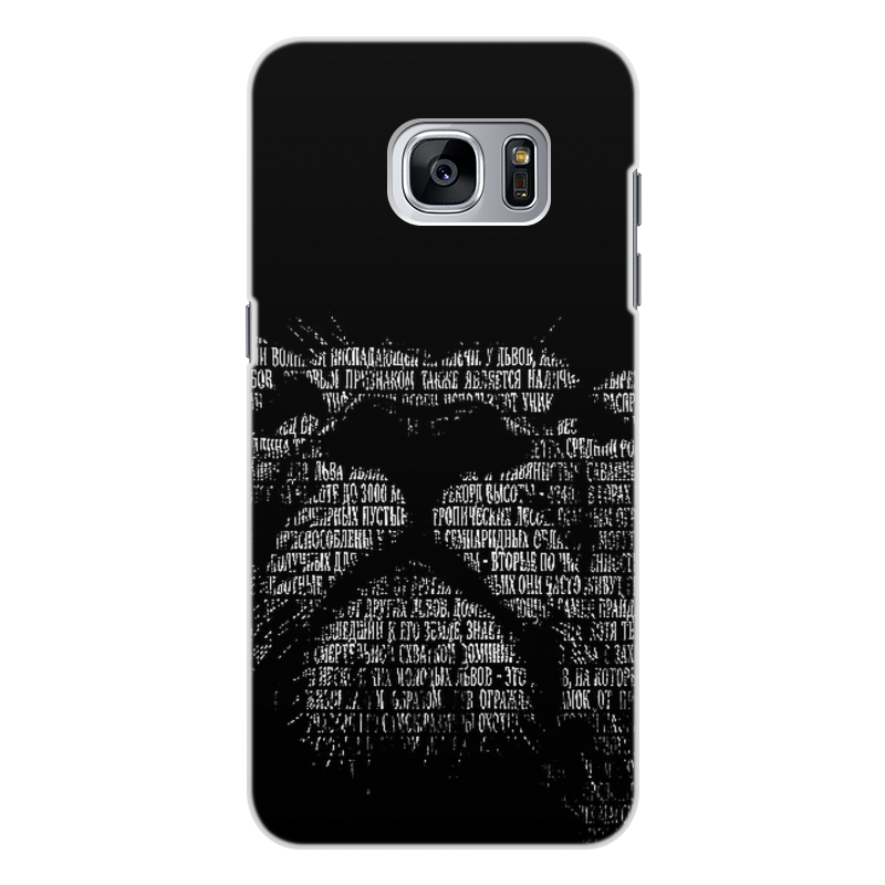 Printio Чехол для Samsung Galaxy S7, объёмная печать Чёрно-белый лев