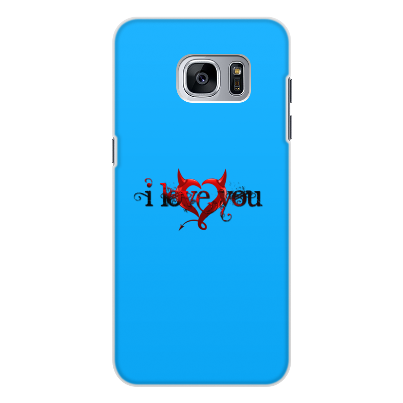 Printio Чехол для Samsung Galaxy S7, объёмная печать I love you силиконовый чехол с принтом i love you для samsung galaxy a10 самсунг а10