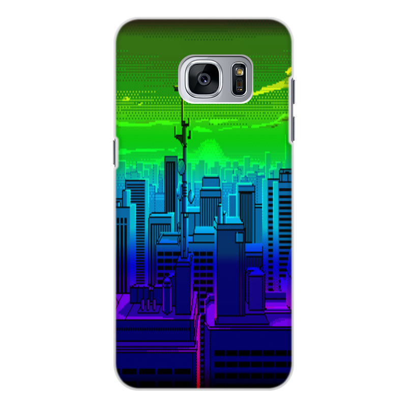 Printio Чехол для Samsung Galaxy S7, объёмная печать Город printio чехол для samsung galaxy s7 объёмная печать город