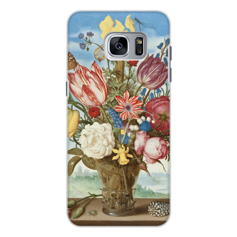 Printio Чехол для Samsung Galaxy S7, объёмная печать Букет цветов на полке (амброзиус босхарт) printio чехол для iphone 7 plus объёмная печать букет цветов на полке амброзиус босхарт