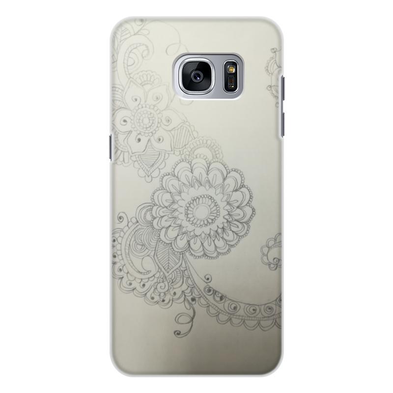 Printio Чехол для Samsung Galaxy S7, объёмная печать Узоры, цветы. клавиатура топ панель для ноутбука samsung p330 черная с серым топкейсом