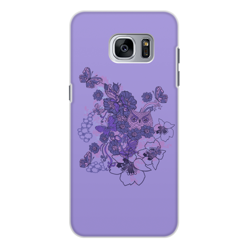 Printio Чехол для Samsung Galaxy S7, объёмная печать Сова в цветах жидкий чехол с блестками воздушный шар в цветах на samsung galaxy a12 самсунг галакси а12