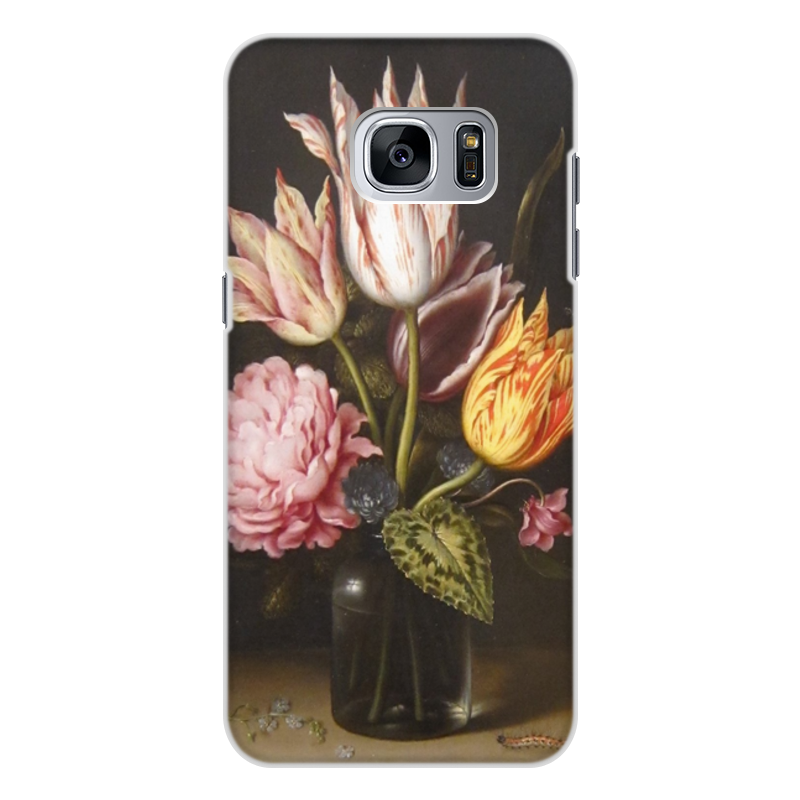 Printio Чехол для Samsung Galaxy S7, объёмная печать Букет из тюльпанов, роз, клевера, и цикламен printio блокнот букет из тюльпанов роз клевера и цикламен