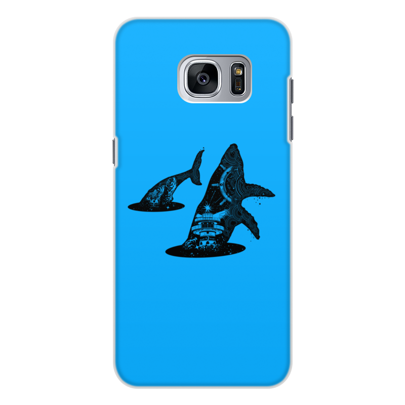 Printio Чехол для Samsung Galaxy S7, объёмная печать Кит и море printio чехол для samsung galaxy s7 объёмная печать кит и волны