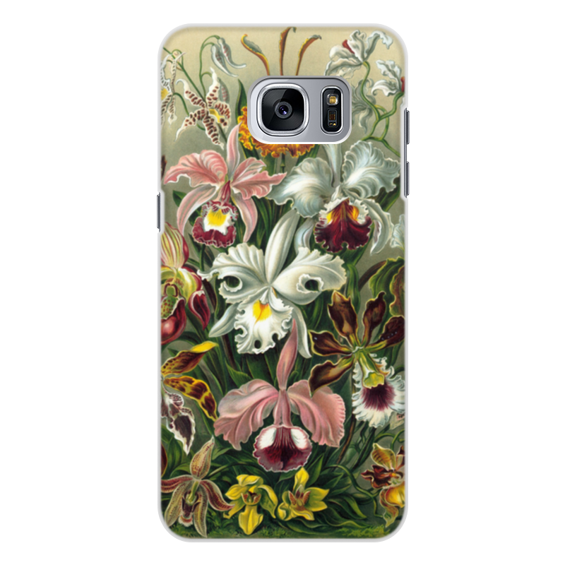 Printio Чехол для Samsung Galaxy S7, объёмная печать Орхидеи (orchideae, ernst haeckel) ультратонкий силиконовый чехол накладка для samsung galaxy a8 2018 с принтом голубые орхидеи