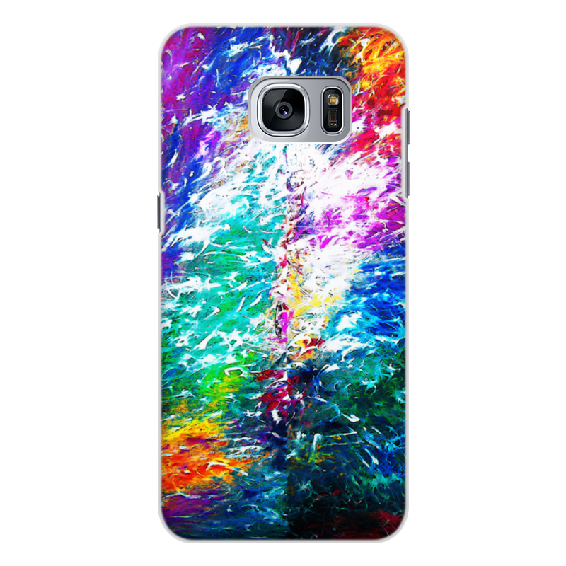 Printio Чехол для Samsung Galaxy S7, объёмная печать Яркая абстракция силиконовый чехол абстракция живопись на meizu u10 мейзу у10