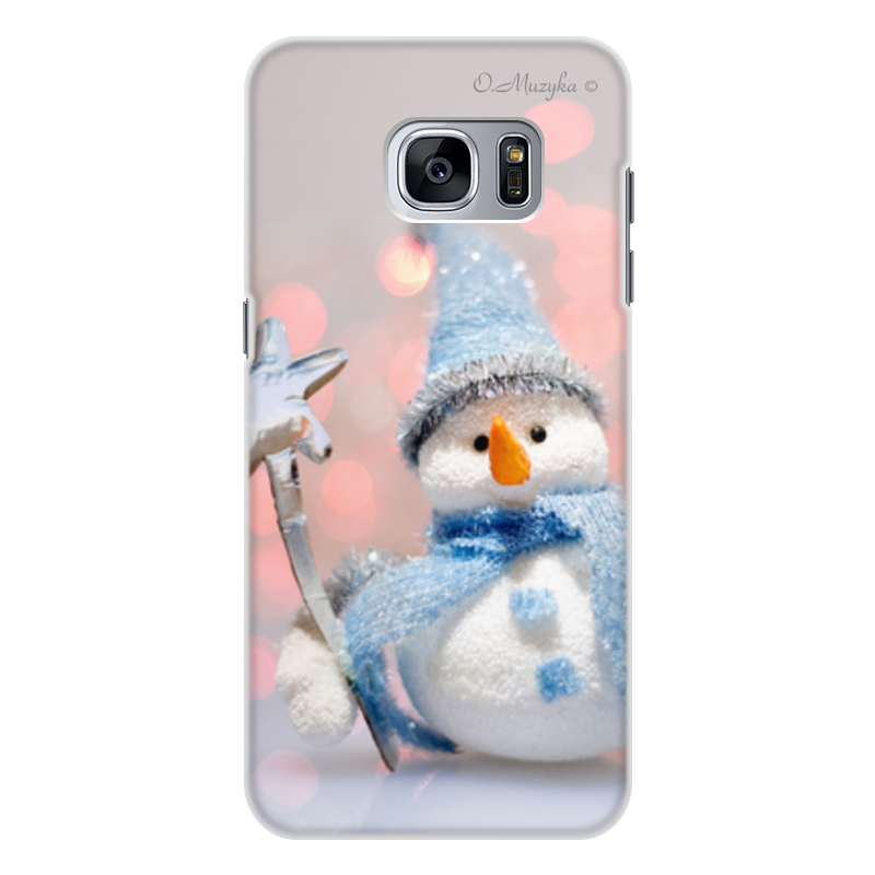 Printio Чехол для Samsung Galaxy S7, объёмная печать Милый снеговик printio чехол для samsung galaxy s7 объёмная печать милый снеговик