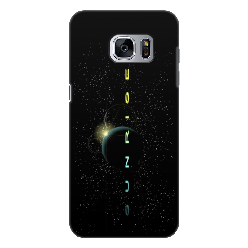 Printio Чехол для Samsung Galaxy S7, объёмная печать Восход солнца над планетой. printio чехол для samsung galaxy s7 объёмная печать покорение космоса