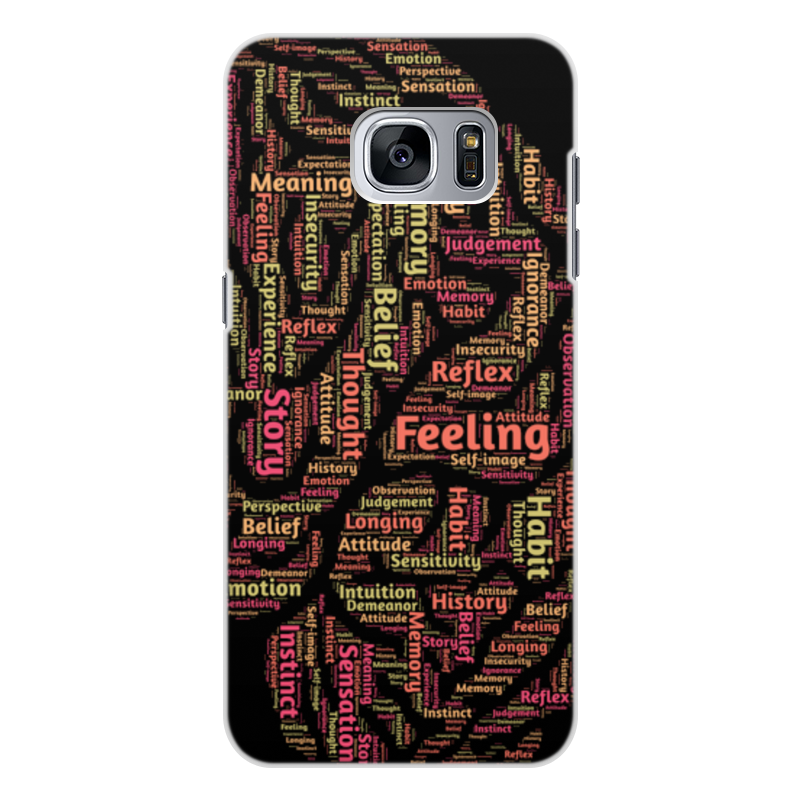 Printio Чехол для Samsung Galaxy S7, объёмная печать Мотивирующий мозг жидкий чехол с блестками фламинго в цветах на samsung galaxy a50 самсунг галакси а50