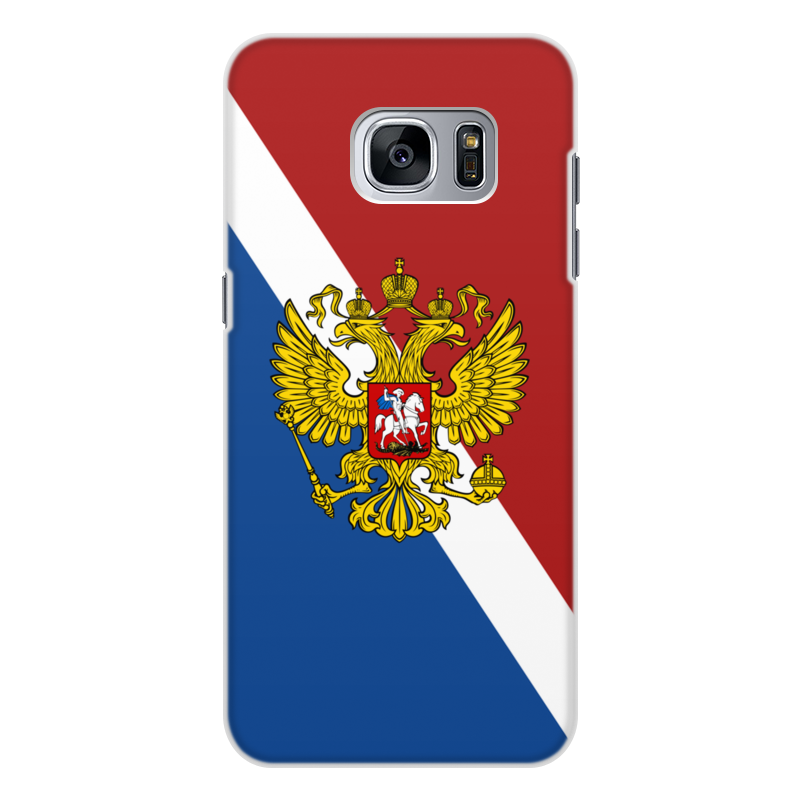 Printio Чехол для Samsung Galaxy S7, объёмная печать Флаг россии цена и фото