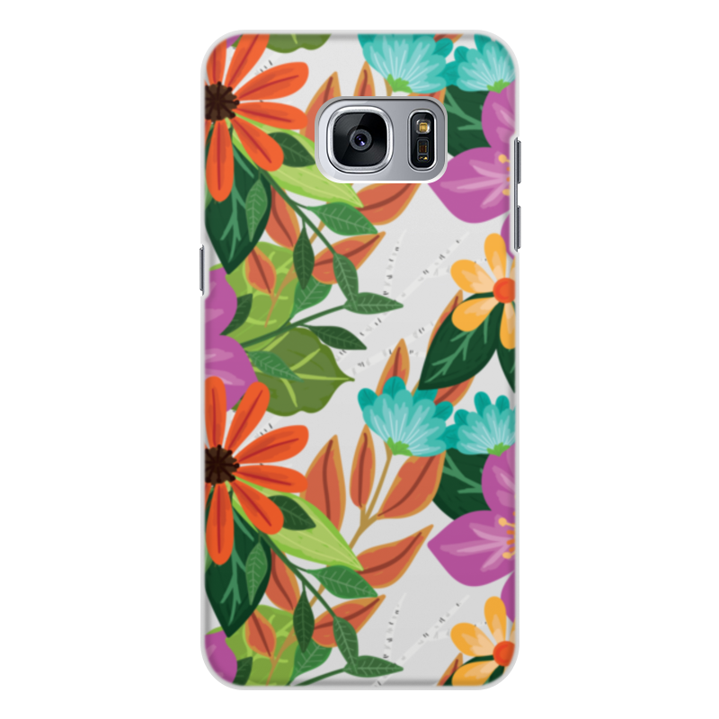 Printio Чехол для Samsung Galaxy S7, объёмная печать flowers