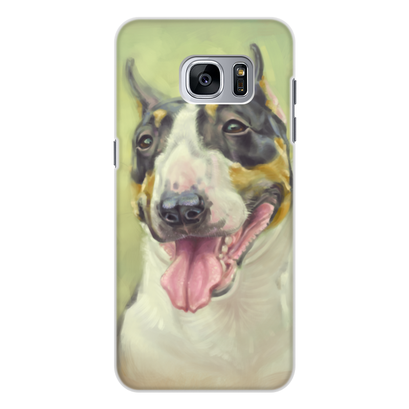 Printio Чехол для Samsung Galaxy S7, объёмная печать Собака бультерьер