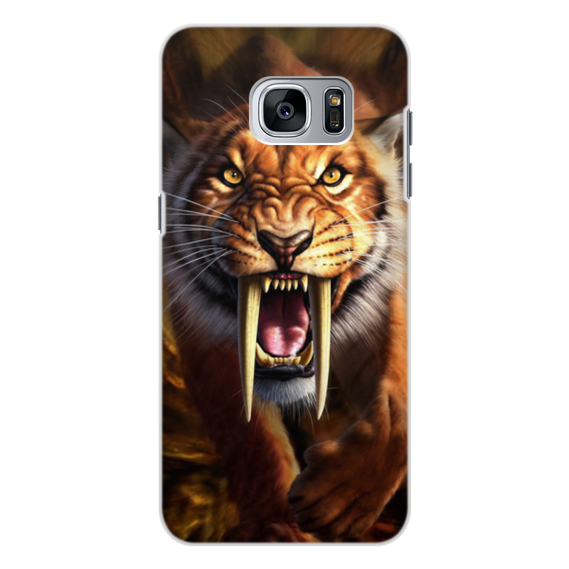 Printio Чехол для Samsung Galaxy S7, объёмная печать Тигры фэнтези
