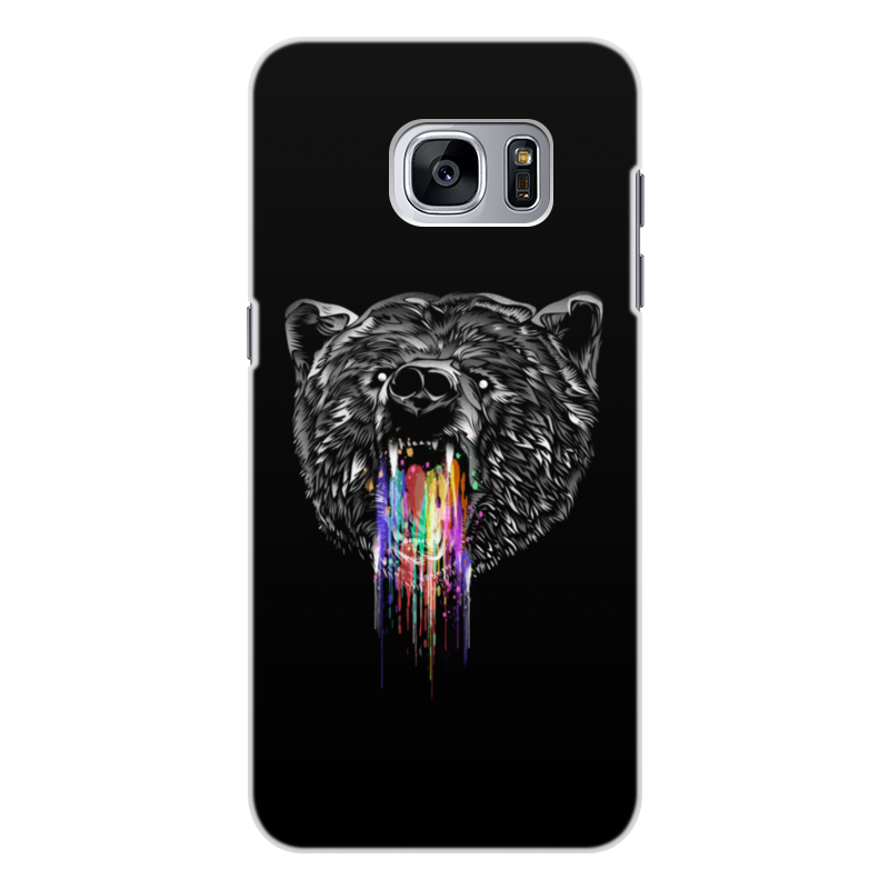Printio Чехол для Samsung Galaxy S7, объёмная печать Радужный медведь printio чехол для samsung galaxy s7 объёмная печать единорог блюющий радугой