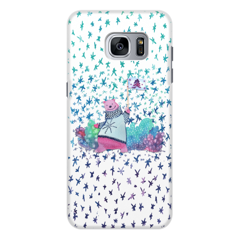 Printio Чехол для Samsung Galaxy S7, объёмная печать Медведь printio чехол для samsung galaxy s7 объёмная печать радужный медведь