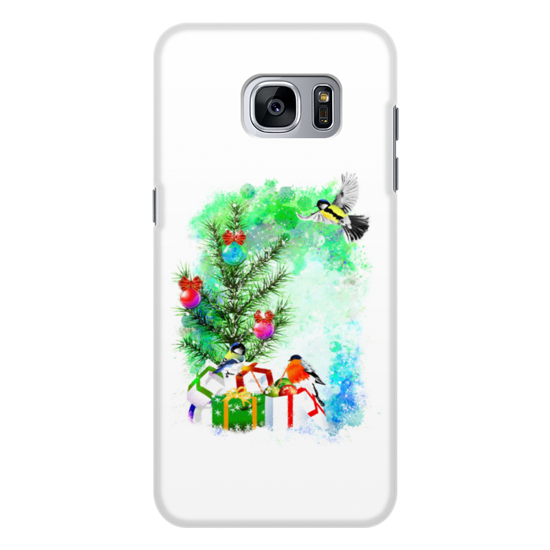 Printio Чехол для Samsung Galaxy S7, объёмная печать Новогоднее настроение. жидкий чехол с блестками олени с подарками на samsung galaxy a01 самсунг гэлакси а01