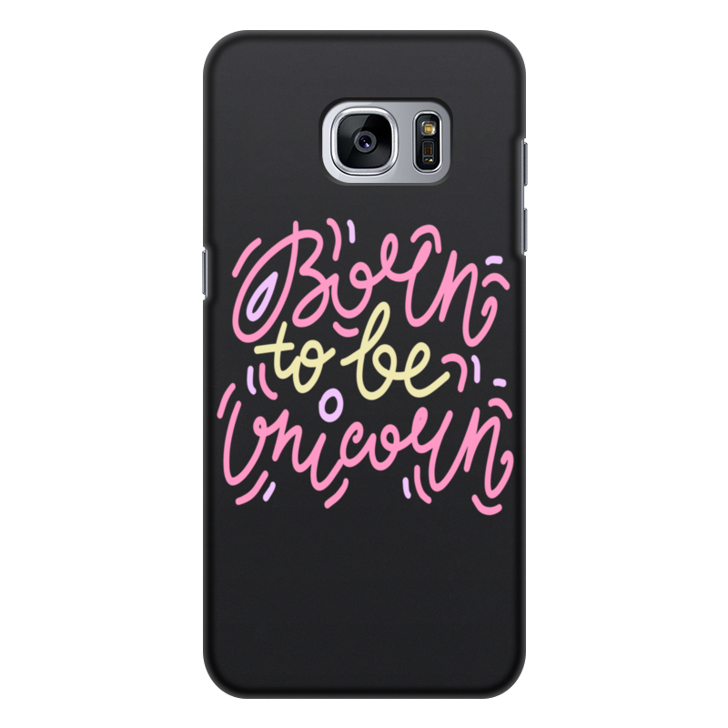 Printio Чехол для Samsung Galaxy S7, объёмная печать Born to be unicorn