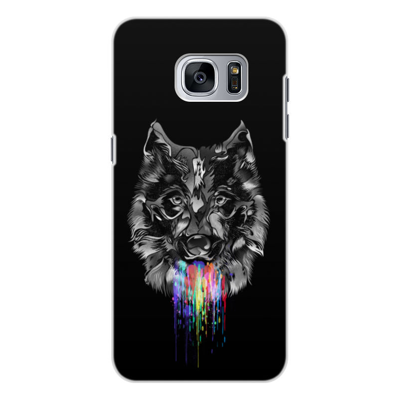 Printio Чехол для Samsung Galaxy S7, объёмная печать Радужный волк printio чехол для samsung galaxy s7 объёмная печать радужный лев