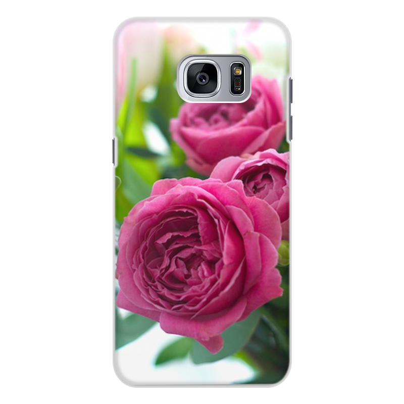 Printio Чехол для Samsung Galaxy S7, объёмная печать Розовые розы силиконовый чехол на vivo y3s розы для виво ю3с