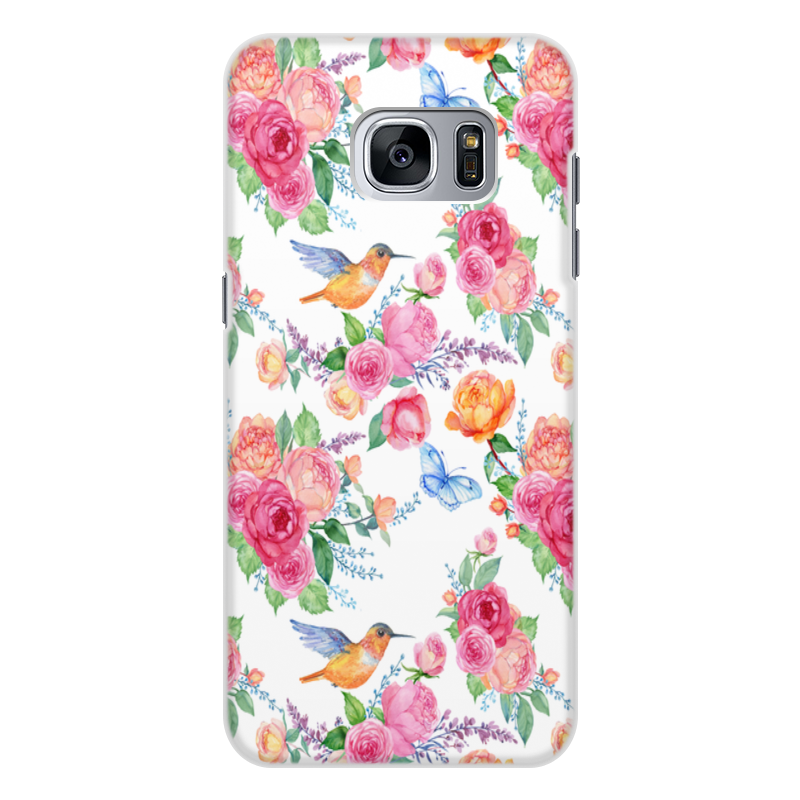 Printio Чехол для Samsung Galaxy S7, объёмная печать Цветы printio чехол для samsung galaxy s7 объёмная печать русалка