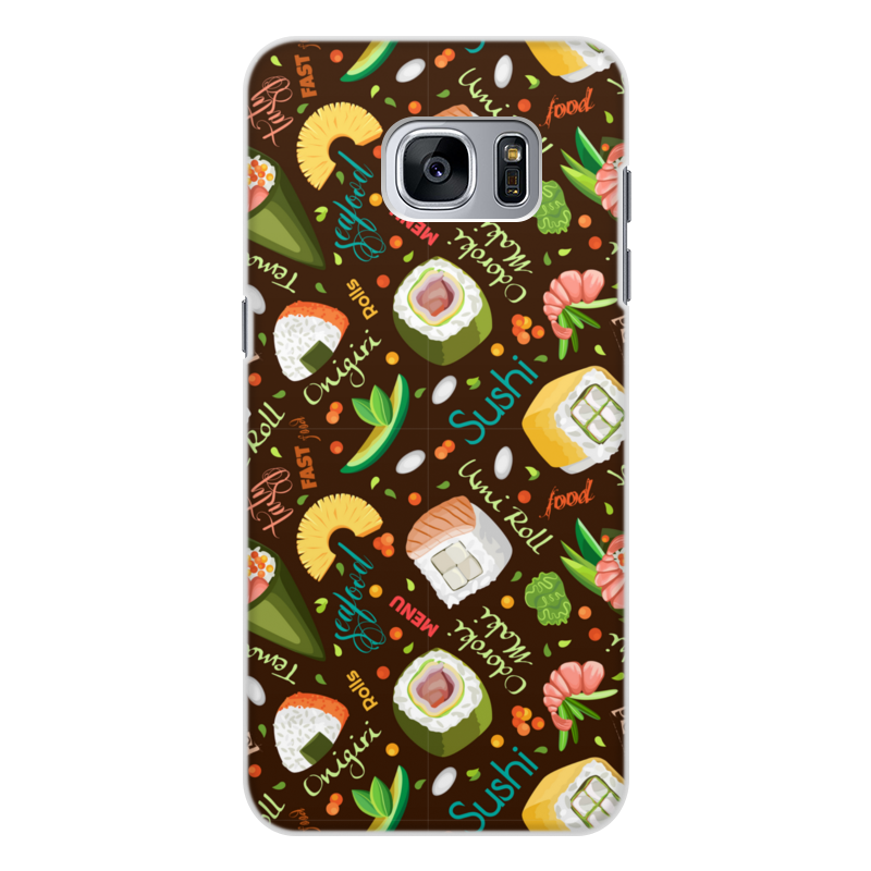 Printio Чехол для Samsung Galaxy S7, объёмная печать Много суши