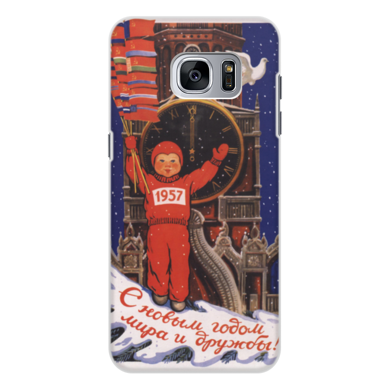 Printio Чехол для Samsung Galaxy S7, объёмная печать Советский плакат, 1956 г. printio чехол для iphone 6 объёмная печать советский плакат 1956 г