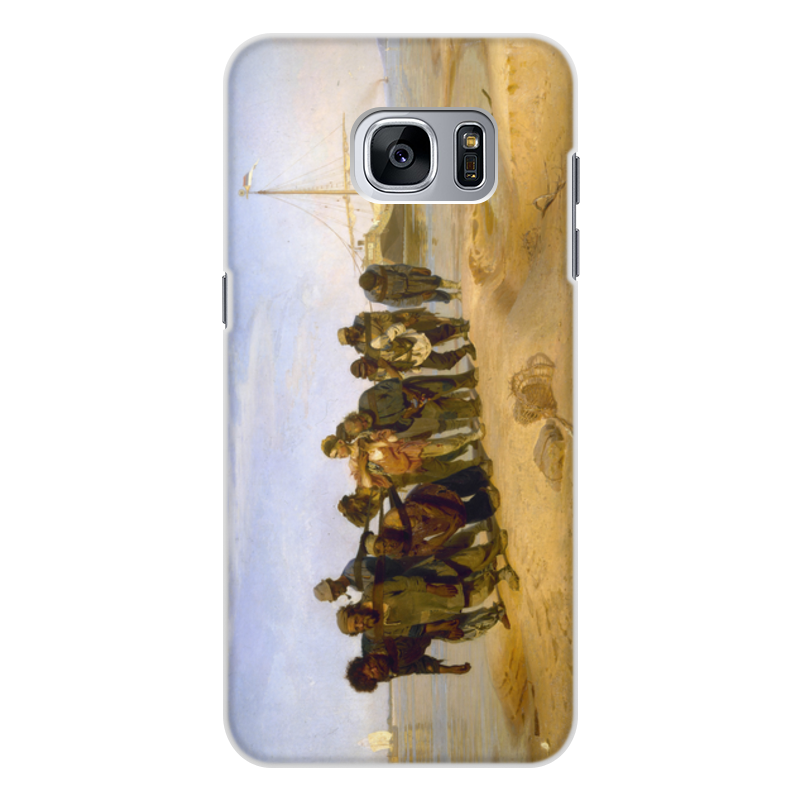цена Printio Чехол для Samsung Galaxy S7, объёмная печать Бурлаки на волге (картина ильи репина)