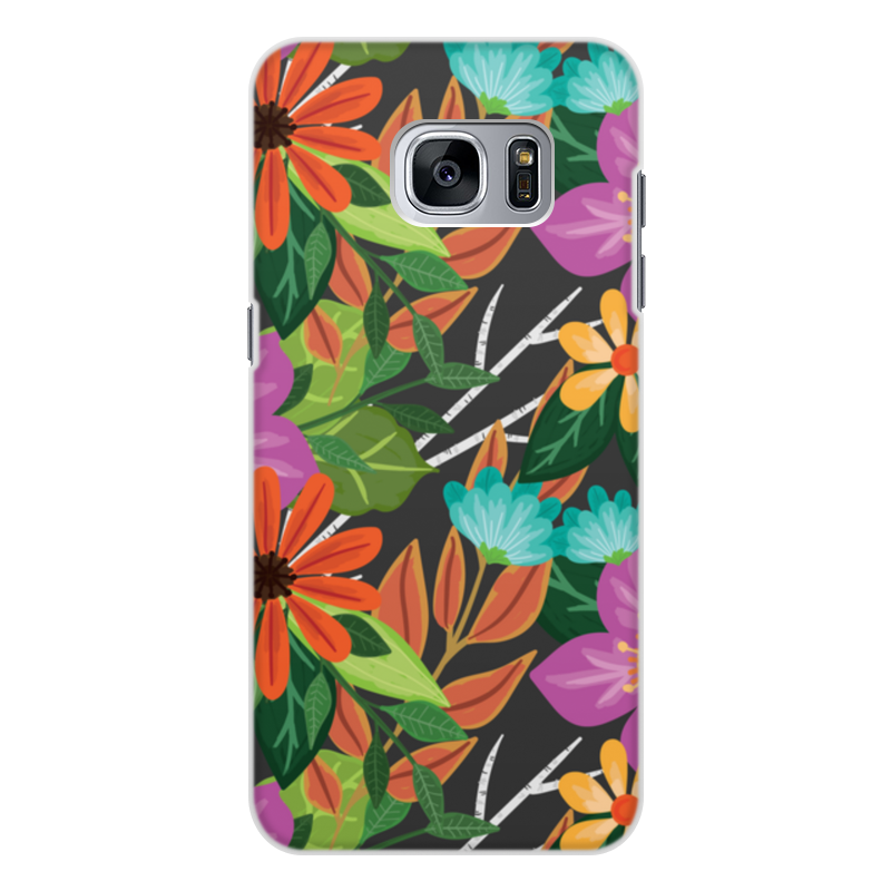 Printio Чехол для Samsung Galaxy S7, объёмная печать flowers