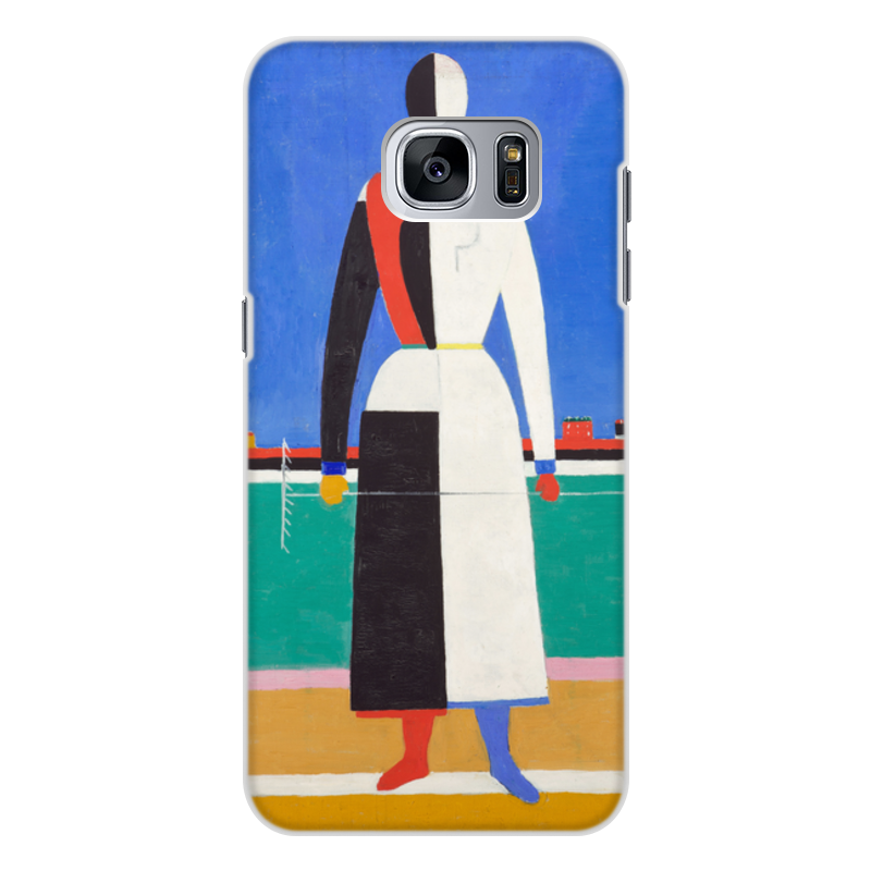 Printio Чехол для Samsung Galaxy S7, объёмная печать Женщина с граблями (картина малевича) printio чехол для iphone x xs объёмная печать женщина с граблями картина малевича