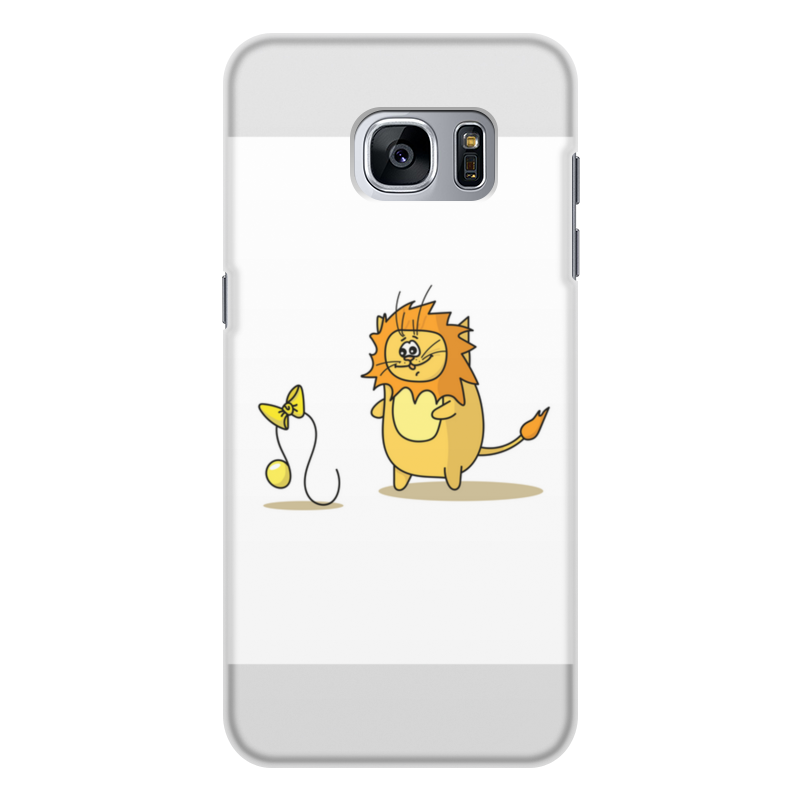 Printio Чехол для Samsung Galaxy S7, объёмная печать Кот лев. подарок для льва re paчехол накладка artcolor для samsung galaxy m10 с принтом собака в смешной шапке