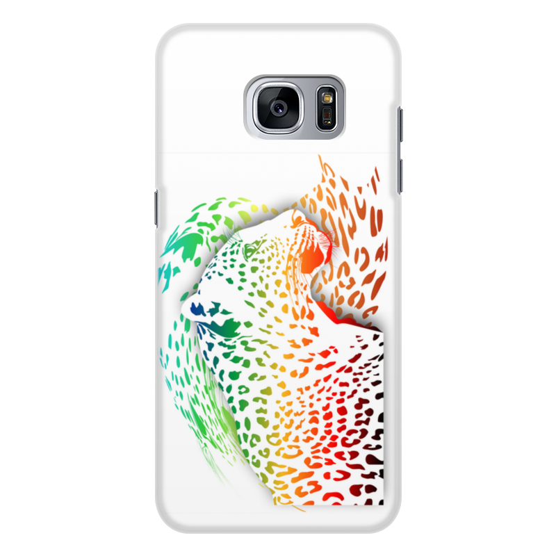 Printio Чехол для Samsung Galaxy S7, объёмная печать Радужный леопард printio чехол для samsung galaxy s7 объёмная печать радужный волк