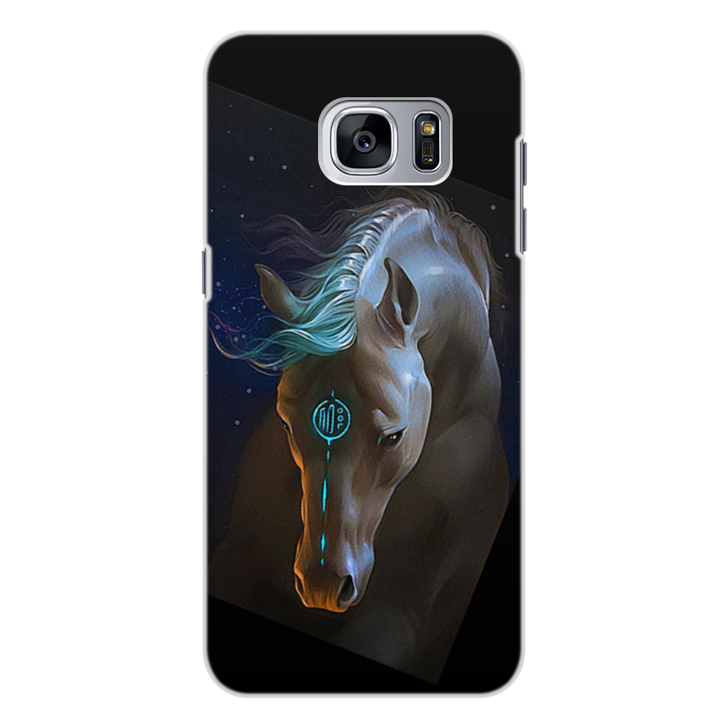 Printio Чехол для Samsung Galaxy S7, объёмная печать Животные фэнтези. лошади printio чехол для iphone 8 объёмная печать животные фэнтези лошади