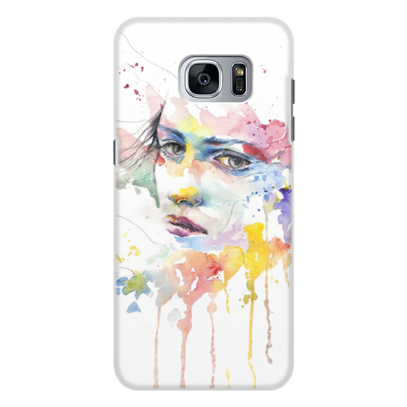 Printio Чехол для Samsung Galaxy S7, объёмная печать Абстрактная акварель чехол задняя панель накладка бампер mypads портрет девушки черно белый для huawei honor play 6 64gb 4 64gb cor l29 противоударный