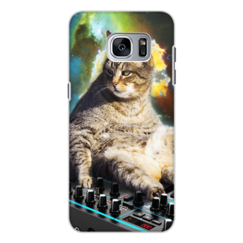 Printio Чехол для Samsung Galaxy S7, объёмная печать кот в космосе printio чехол для samsung galaxy s7 объёмная печать кот в космосе