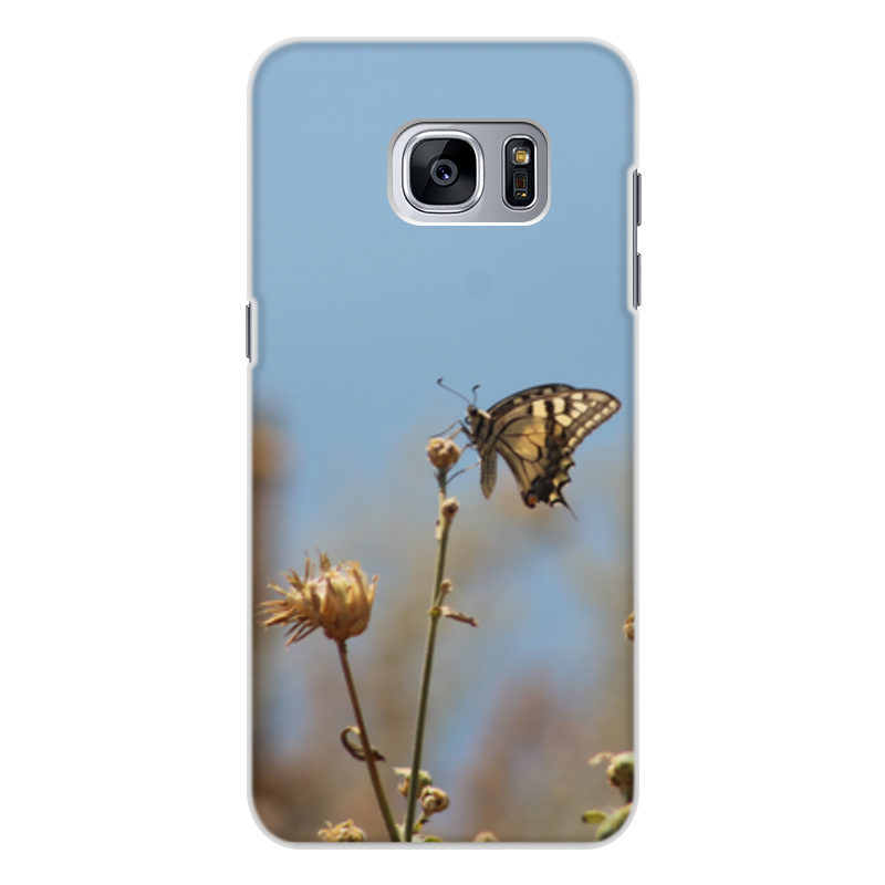 Printio Чехол для Samsung Galaxy S7, объёмная печать Бабочка махаон