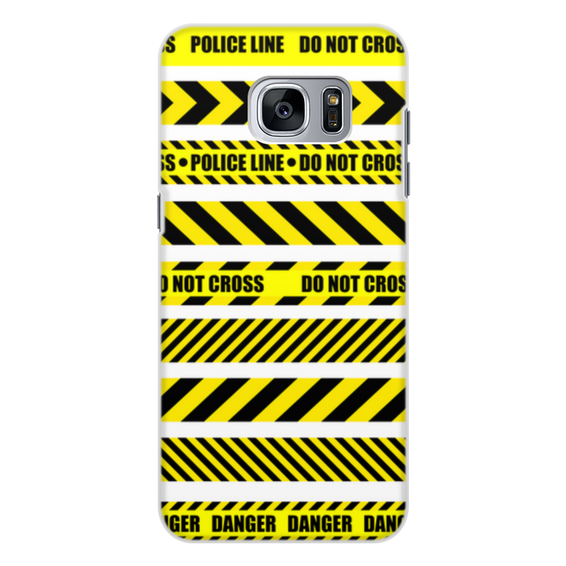 Printio Чехол для Samsung Galaxy S7, объёмная печать Police line цена и фото