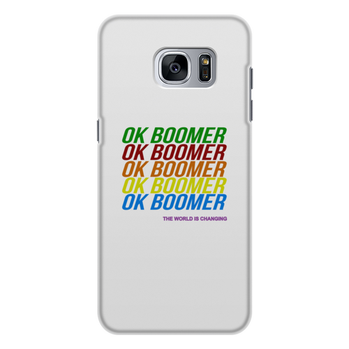 Заказать чехол для Samsung Galaxy S7/S7 Edge в Москве. Чехол для Samsung Galaxy S7, объёмная печать Ok Boomer от DESIGNER   - готовые дизайны и нанесение принтов.